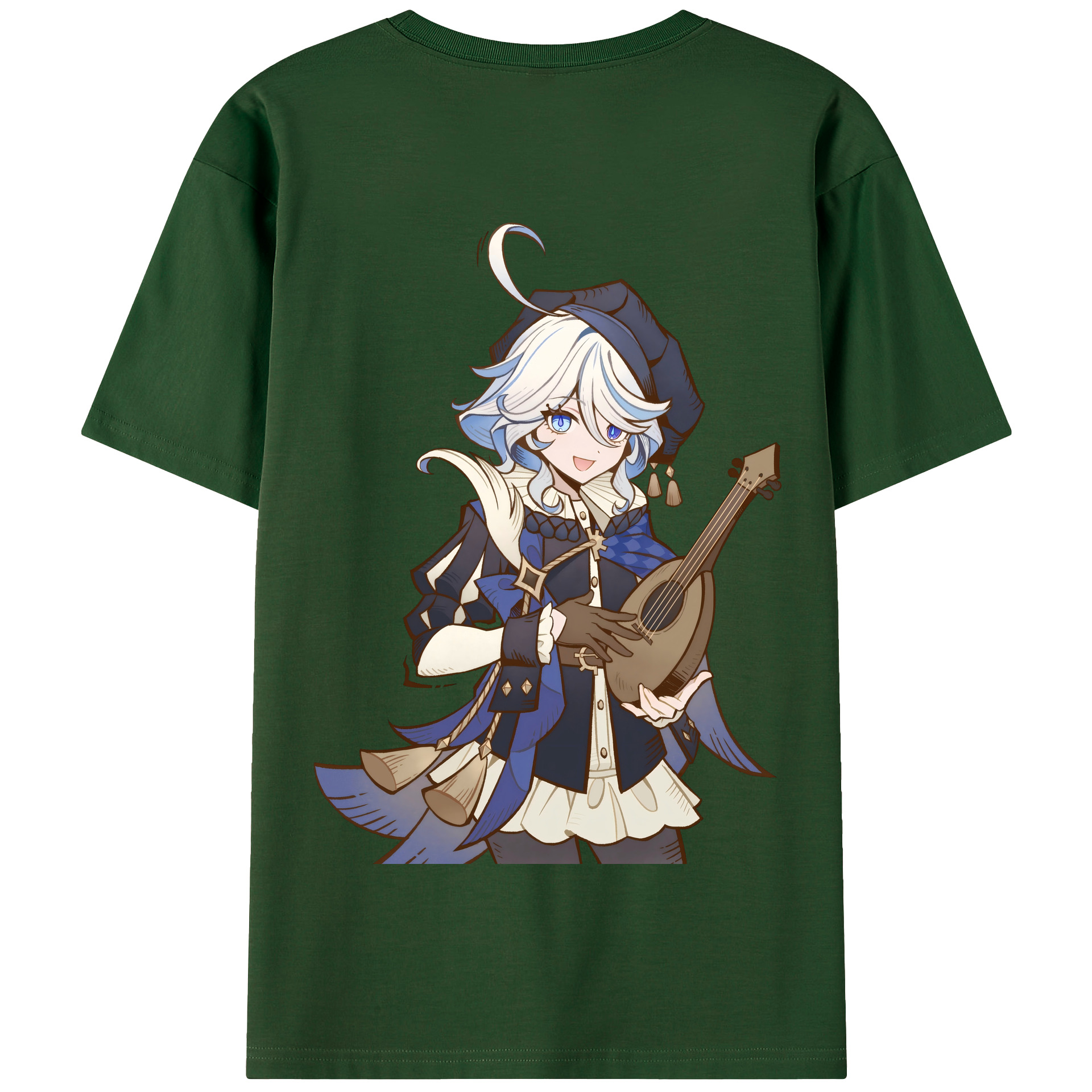 げんし神 フリーナ genshin Furina 綿100％半袖Tシャツ（背面プリント）